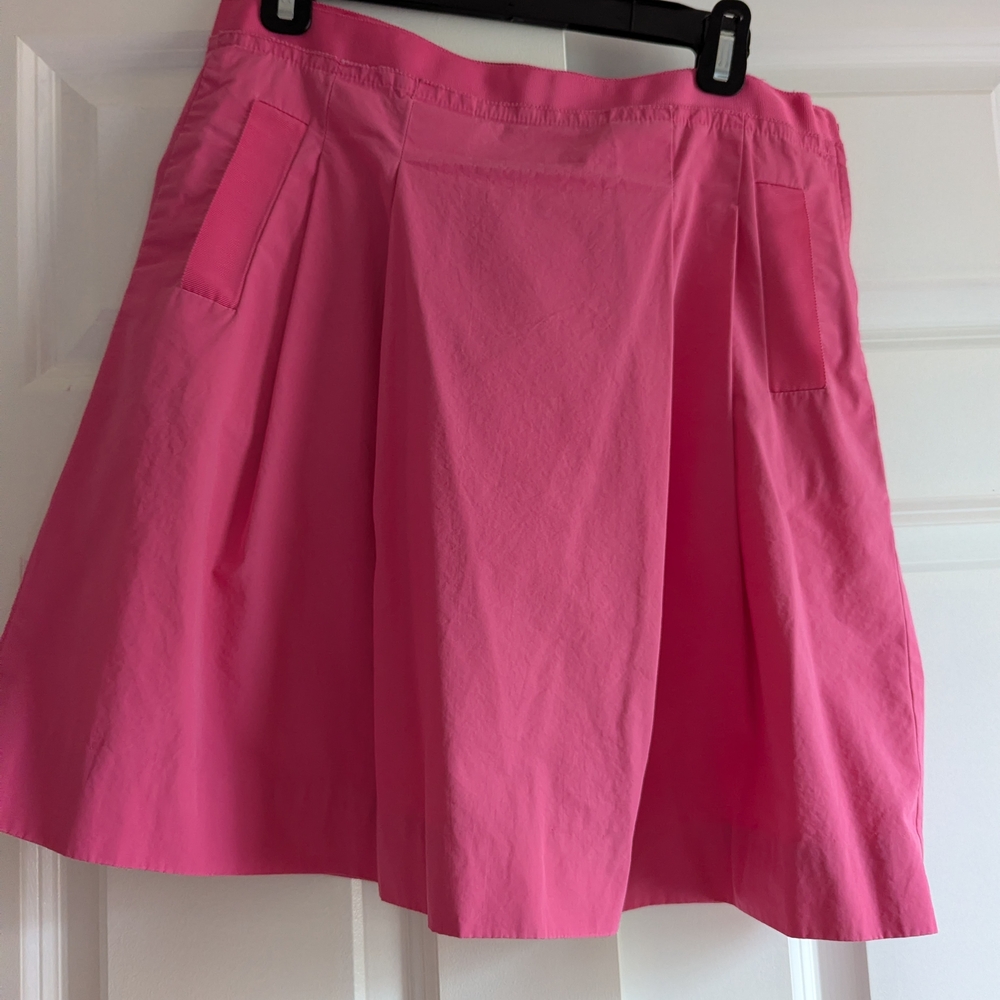 J. Crew Bright Pink Cotton Skirt